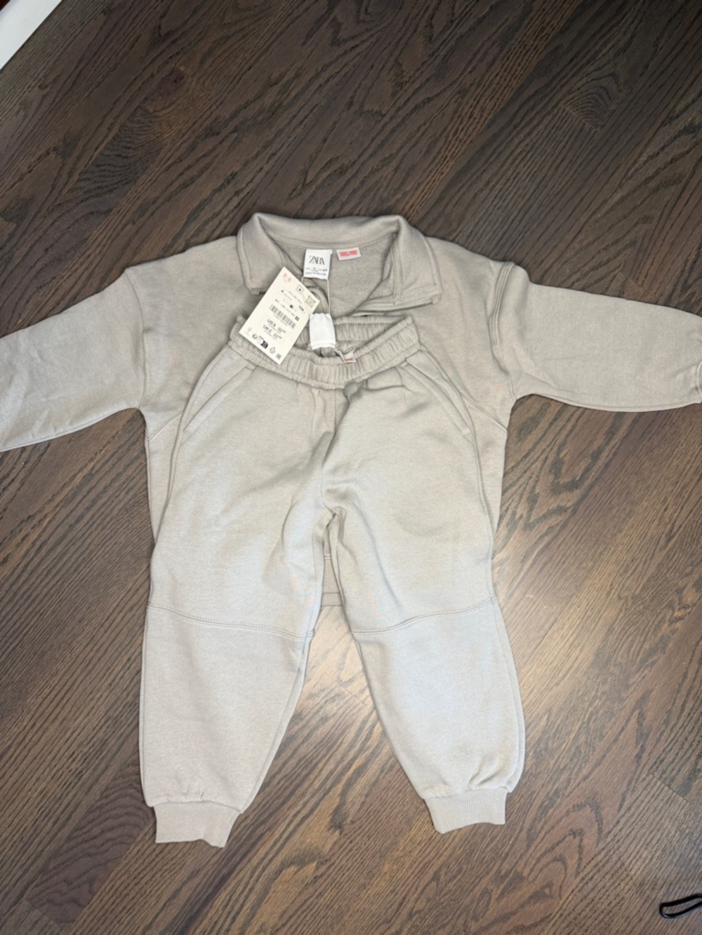 ZARA Kids Light Gray Two-Piece One-Piece Style Set